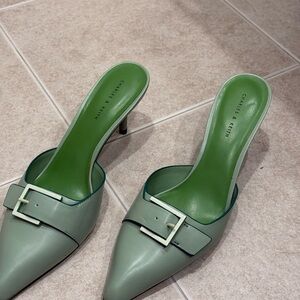 Charles & Keith Green Mules